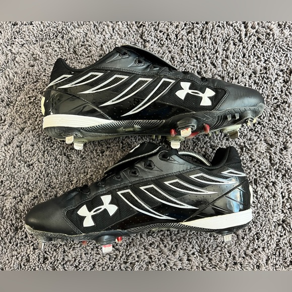 Under Armour Raptor Low Baseball Cleats Black/Silver - Size 11.5 - Picture 7 of 10